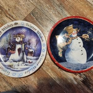Snowman plates